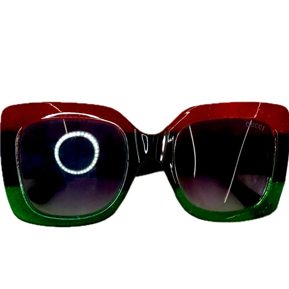 Gucci Red and Green Fashion Sunglasses